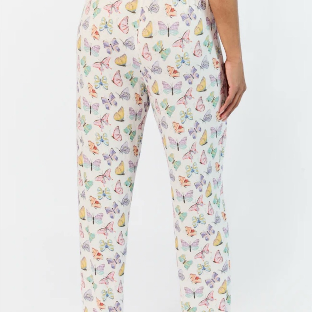 Pink Lily Good To Get Away Butterfly Pajama Pants size medium BRAND NEW - Picture 3 of 3